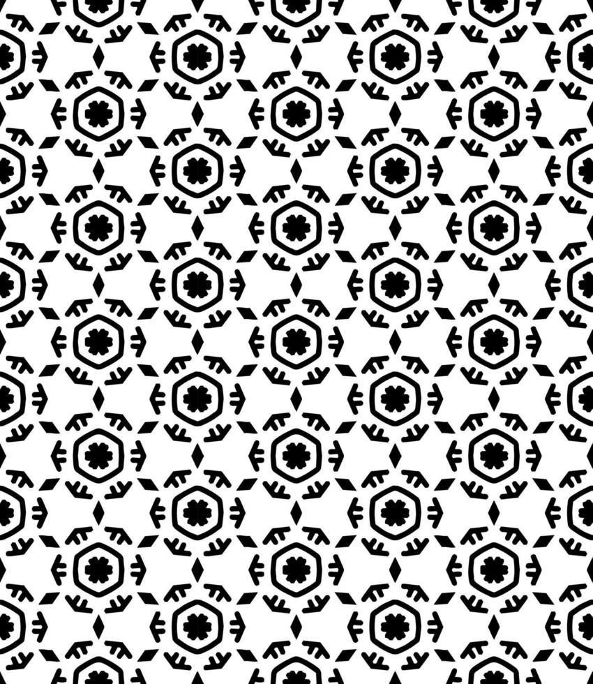 patrón abstracto sin costuras en blanco y negro. fondo y telón de fondo. diseño ornamental en escala de grises. vector