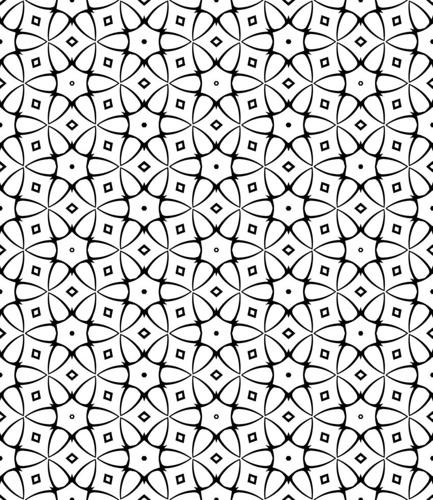 Black and white seamless abstract pattern. Background and backdrop. Grayscale ornamental design. vector
