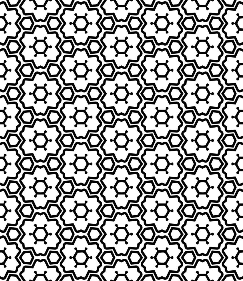 Black and white seamless abstract pattern. Background and backdrop. Grayscale ornamental design. vector