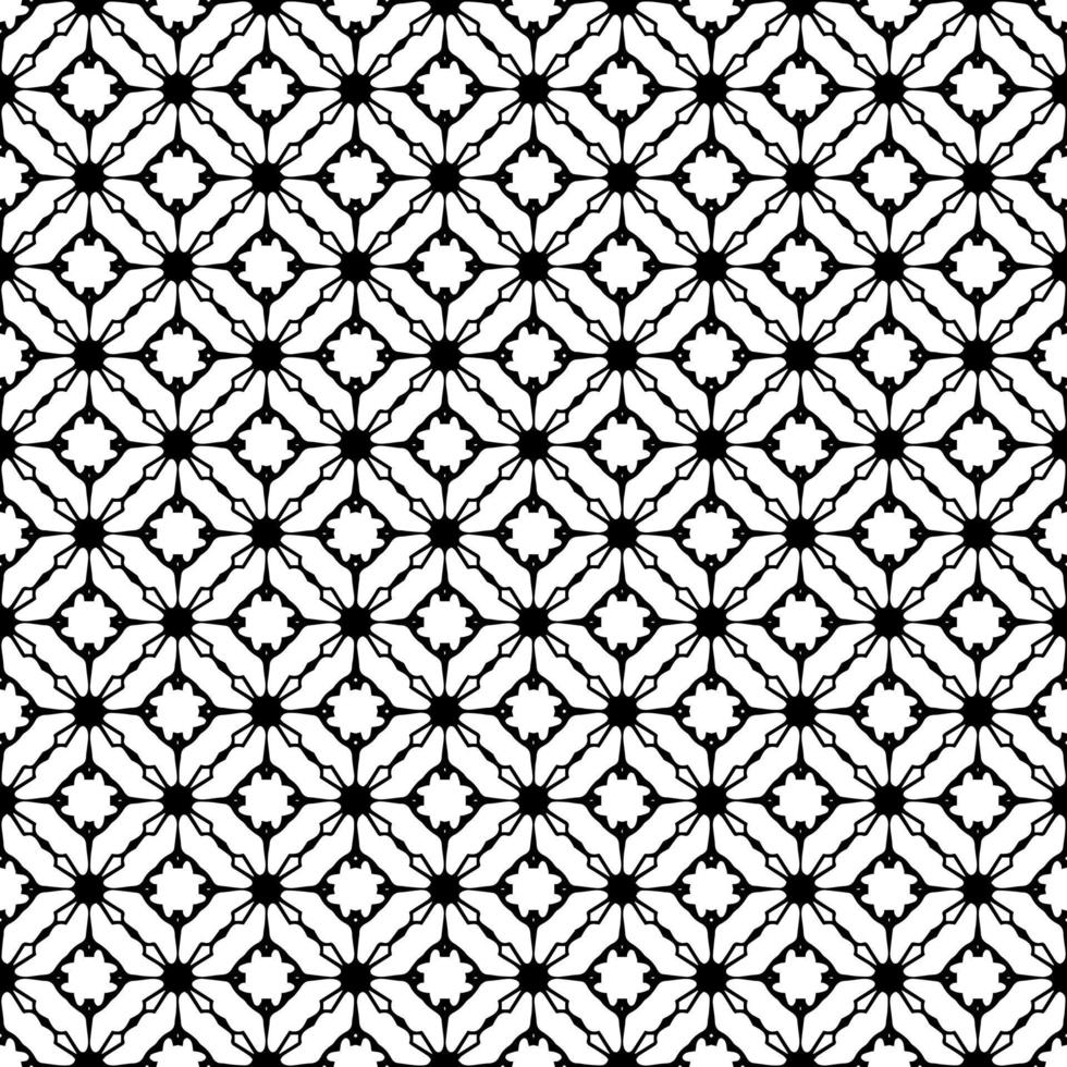 Black and white seamless pattern texture. Greyscale ornamental graphic design. vector