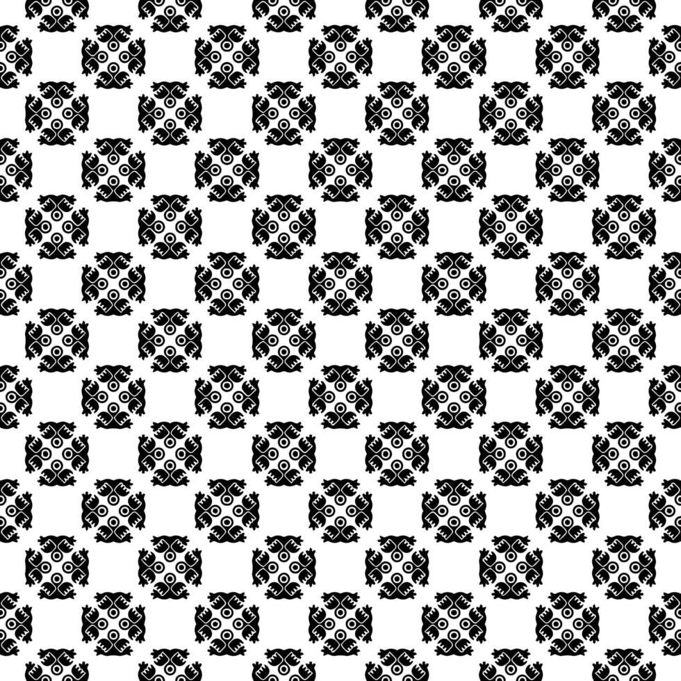 Black and white seamless pattern texture. Greyscale ornamental graphic design. vector