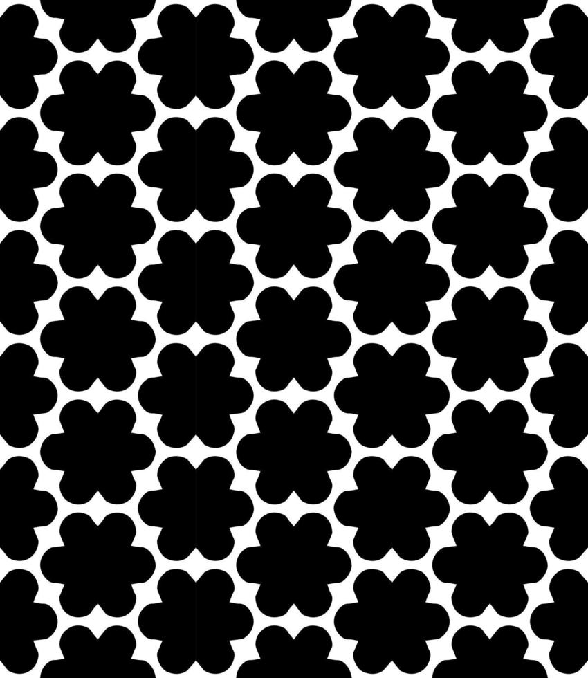 Black and white seamless abstract pattern. Background and backdrop. Grayscale ornamental design. vector