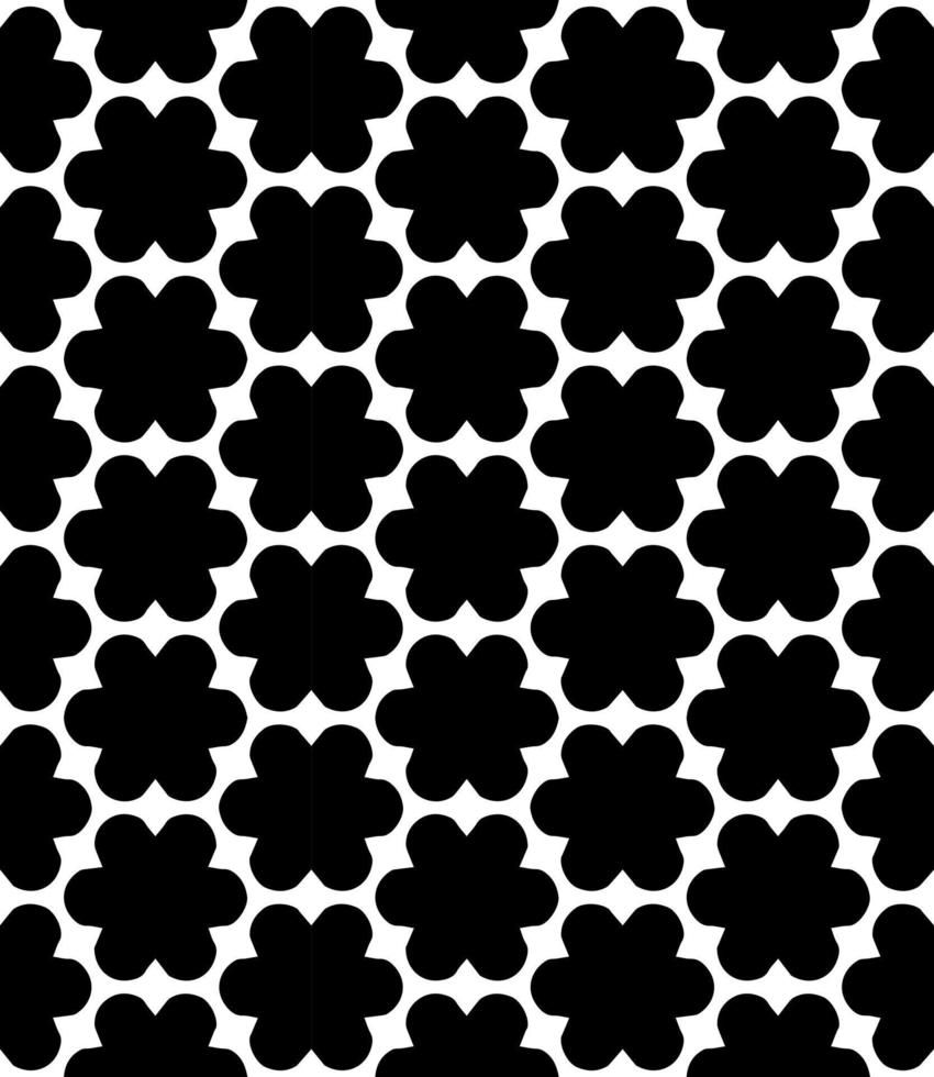 Black and white seamless abstract pattern. Background and backdrop. Grayscale ornamental design. vector