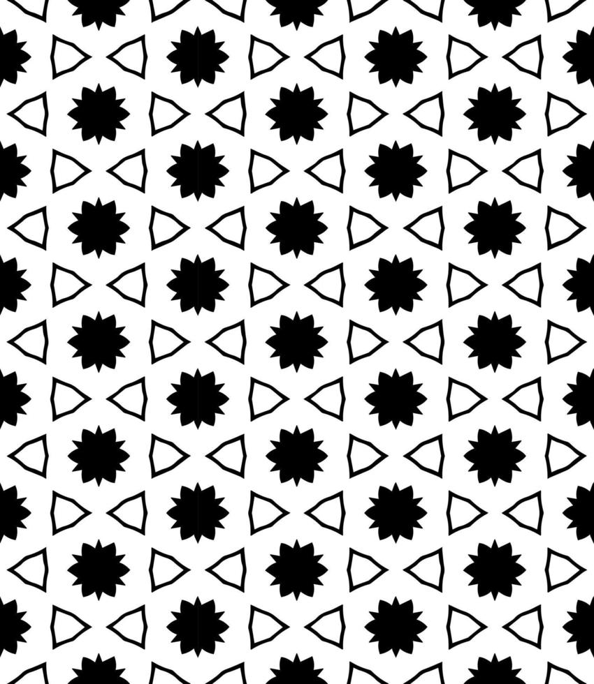 Black and white seamless abstract pattern. Background and backdrop. Grayscale ornamental design. vector