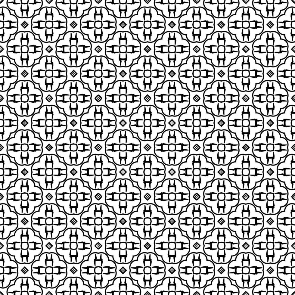Black and white seamless pattern texture. Greyscale ornamental graphic design. vector