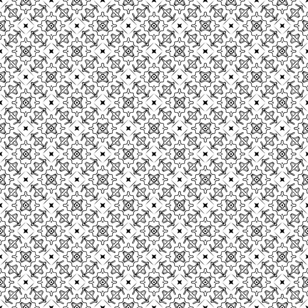 Black and white seamless pattern texture. Greyscale ornamental graphic design. vector
