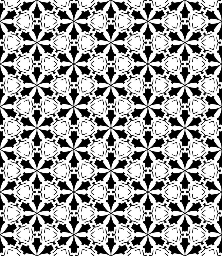 Black and white seamless abstract pattern. Background and backdrop. Grayscale ornamental design. vector