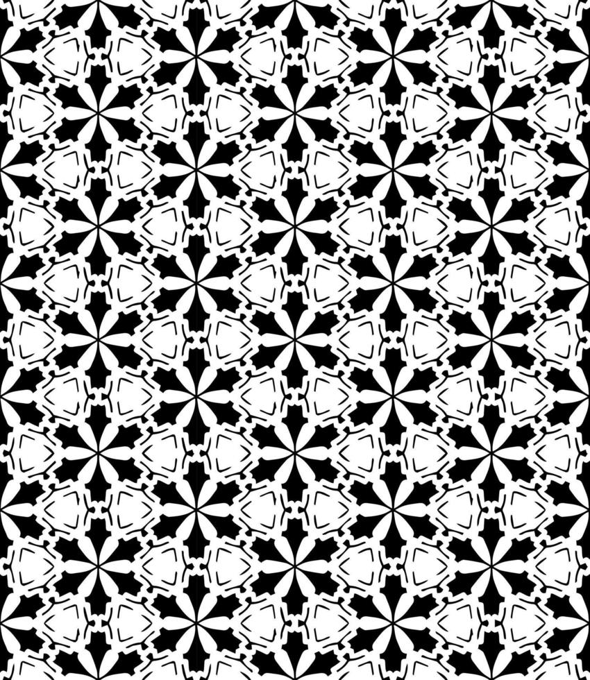 Black and white seamless abstract pattern. Background and backdrop. Grayscale ornamental design. vector