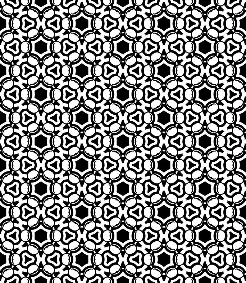 Black and white seamless abstract pattern. Background and backdrop. Grayscale ornamental design. vector