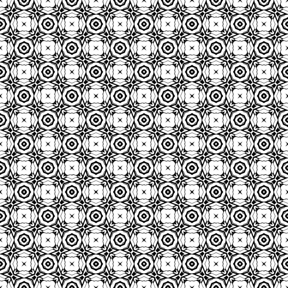 Black and white seamless pattern texture. Greyscale ornamental graphic design. vector