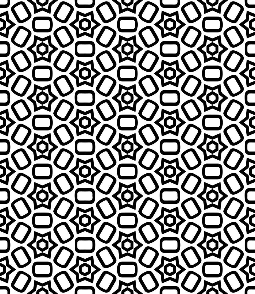Black and white seamless abstract pattern. Background and backdrop. Grayscale ornamental design. vector