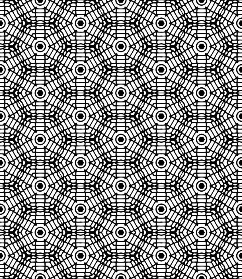 Black and white seamless abstract pattern. Background and backdrop. Grayscale ornamental design. vector