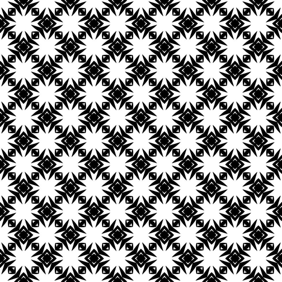 Black and white seamless pattern texture. Greyscale ornamental graphic design. vector