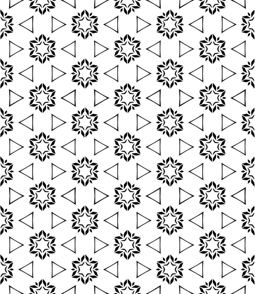 Black and white seamless abstract pattern. Background and backdrop. Grayscale ornamental design. vector