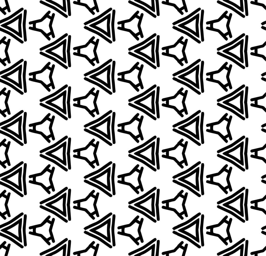 Black and white seamless abstract pattern. Background and backdrop. Grayscale ornamental design. Mosaic ornaments. Vector graphic illustration.