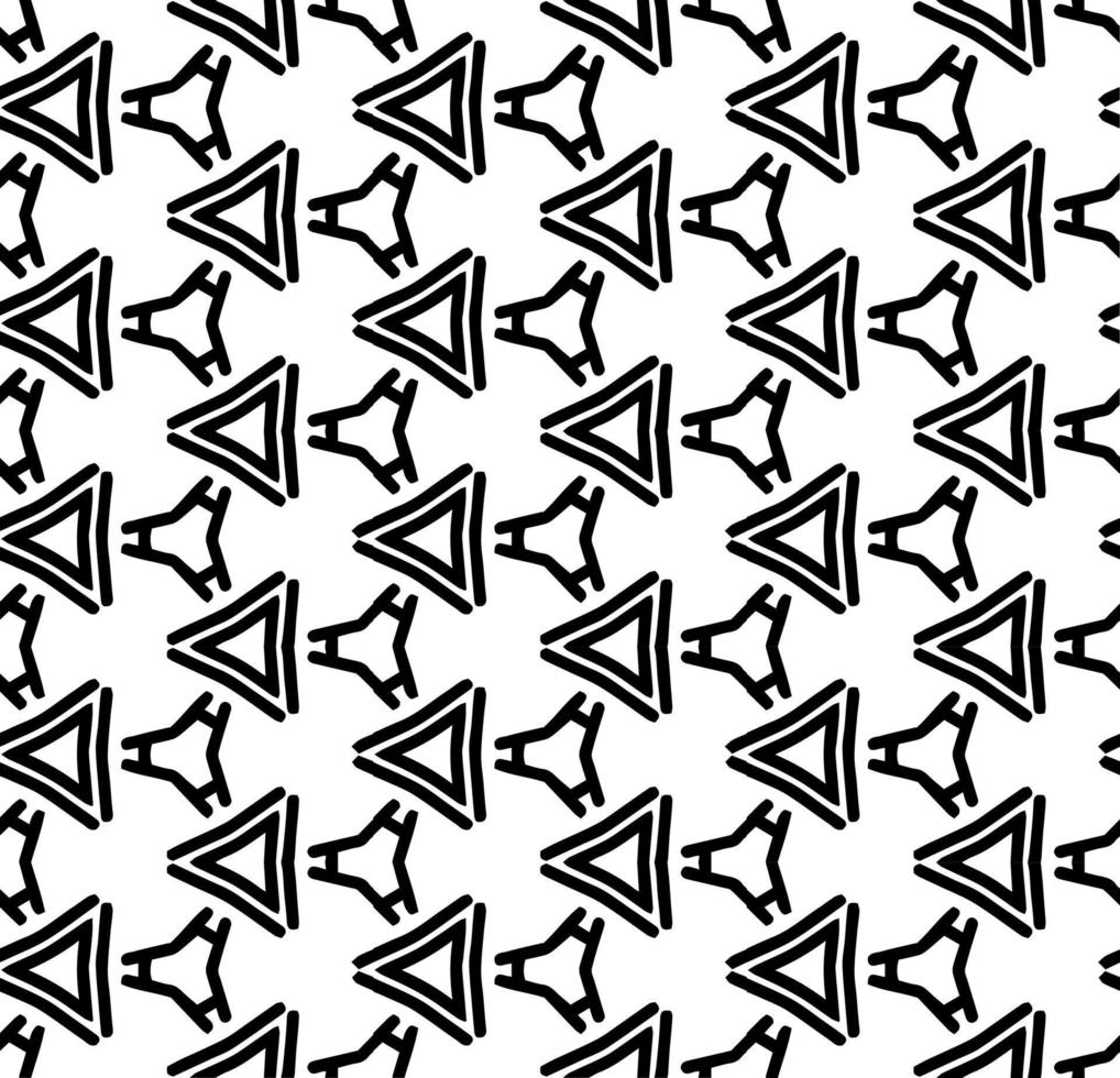 Black and white seamless abstract pattern. Background and backdrop. Grayscale ornamental design. Mosaic ornaments. Vector graphic illustration.