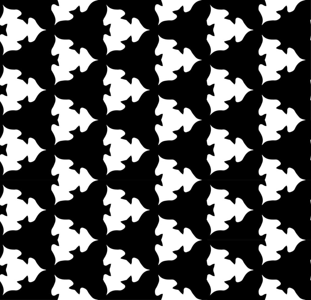 patrón abstracto sin costuras en blanco y negro. fondo y telón de fondo. diseño ornamental en escala de grises. adornos de mosaico. ilustración gráfica vectorial. vector