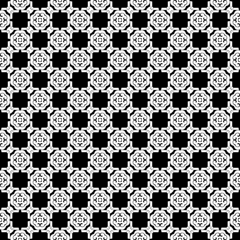 Black and white seamless pattern texture. Greyscale ornamental graphic design. vector