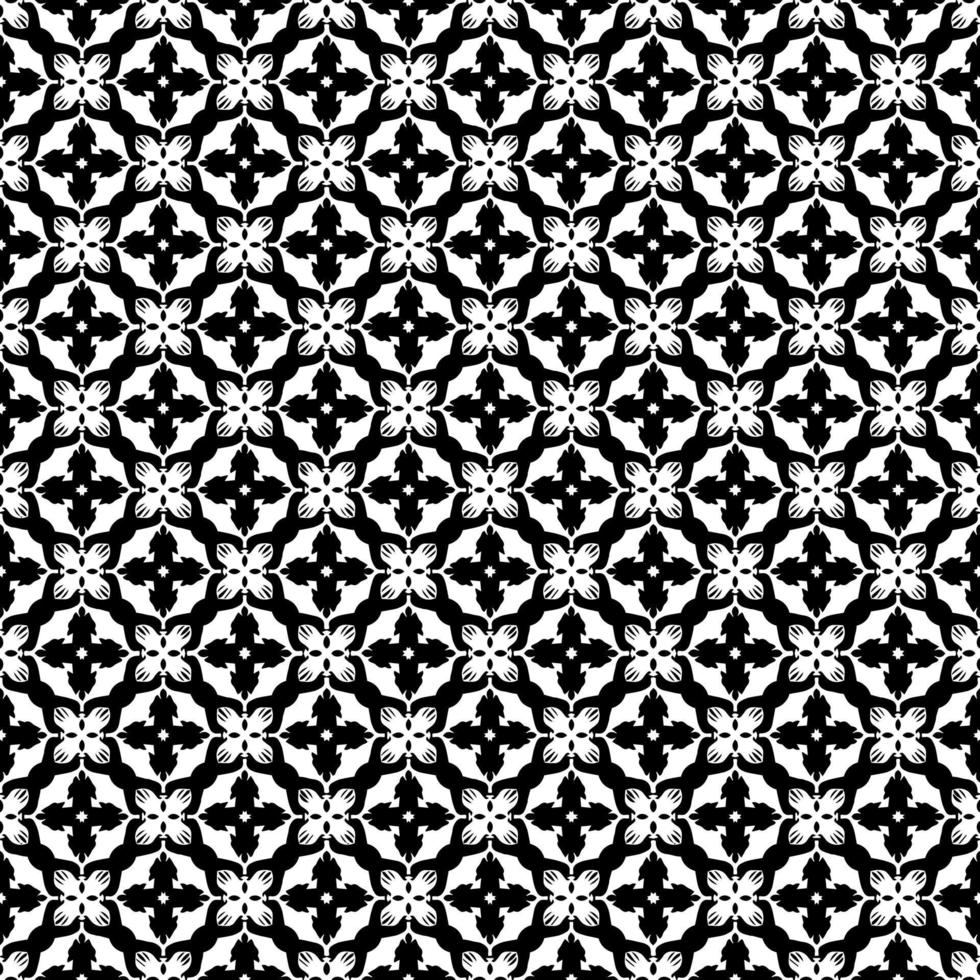 Black and white seamless pattern texture. Greyscale ornamental graphic design. vector