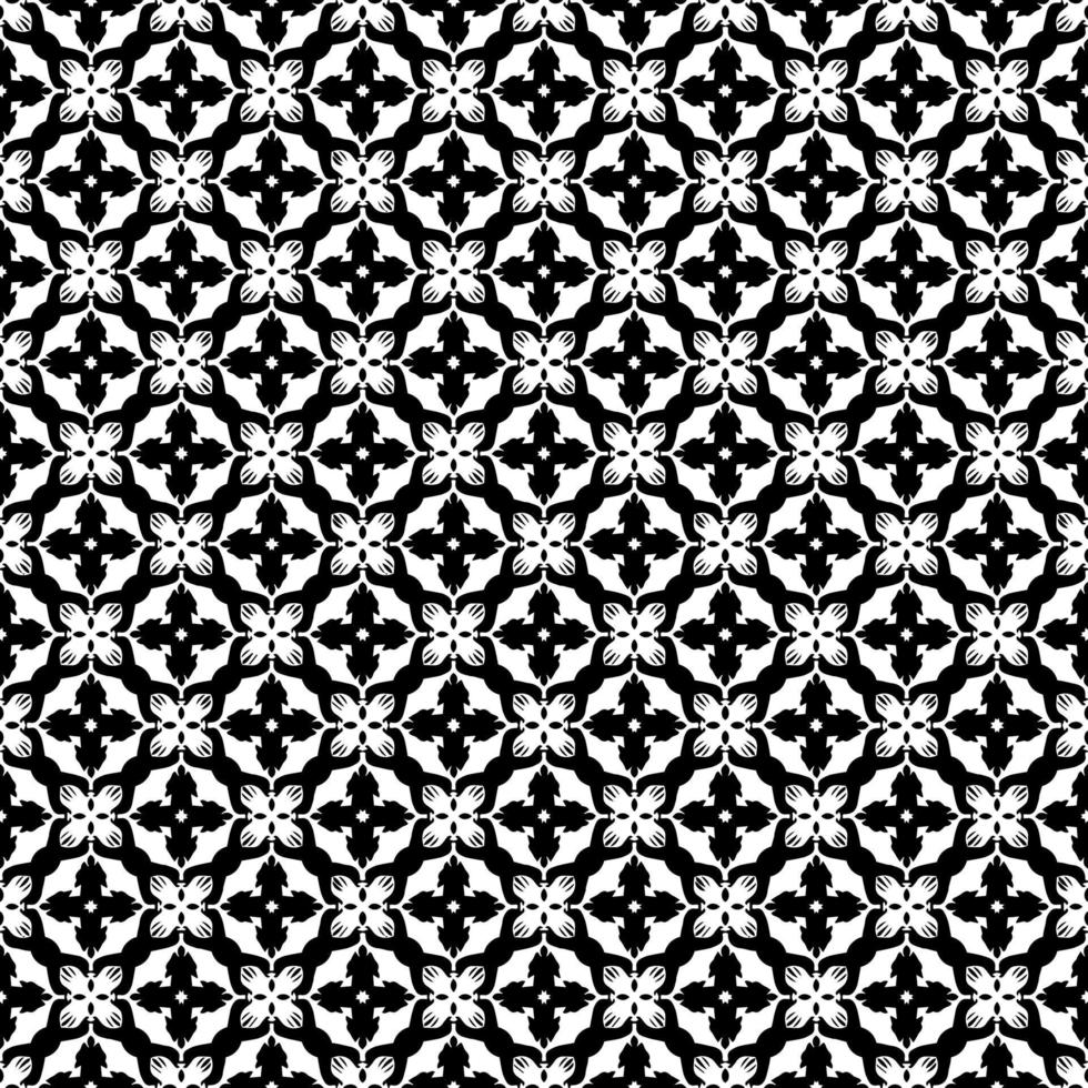 Black and white seamless pattern texture. Greyscale ornamental graphic design. vector