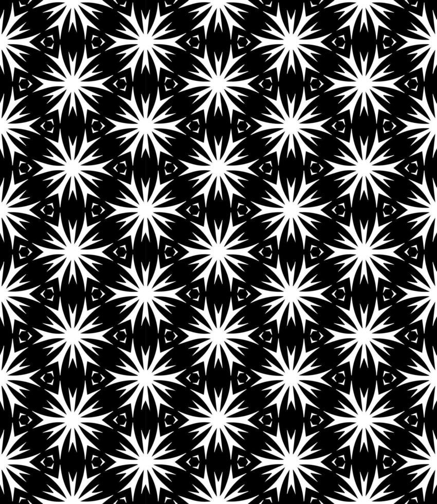 Black and white seamless abstract pattern. Background and backdrop. Grayscale ornamental design. vector