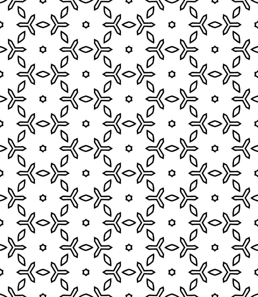 Black and white seamless abstract pattern. Background and backdrop. Grayscale ornamental design. vector