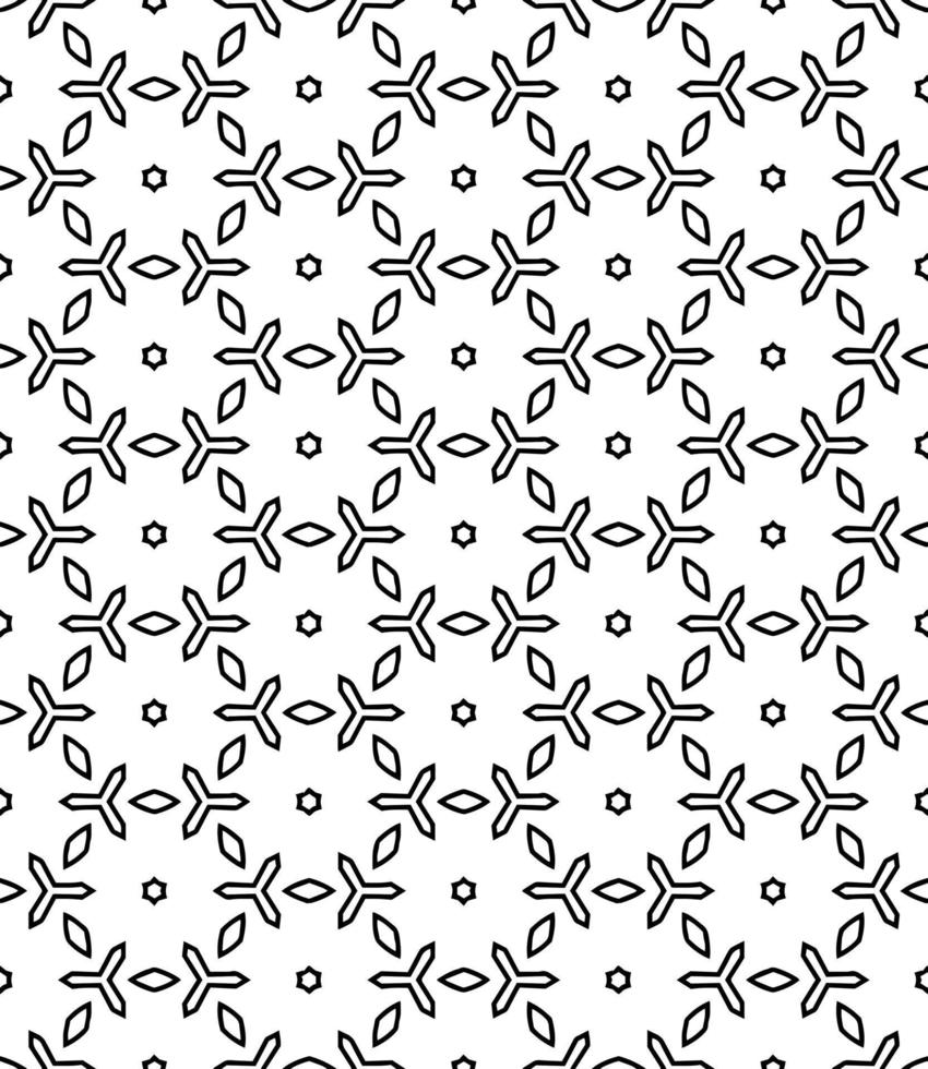 Black and white seamless abstract pattern. Background and backdrop. Grayscale ornamental design. vector