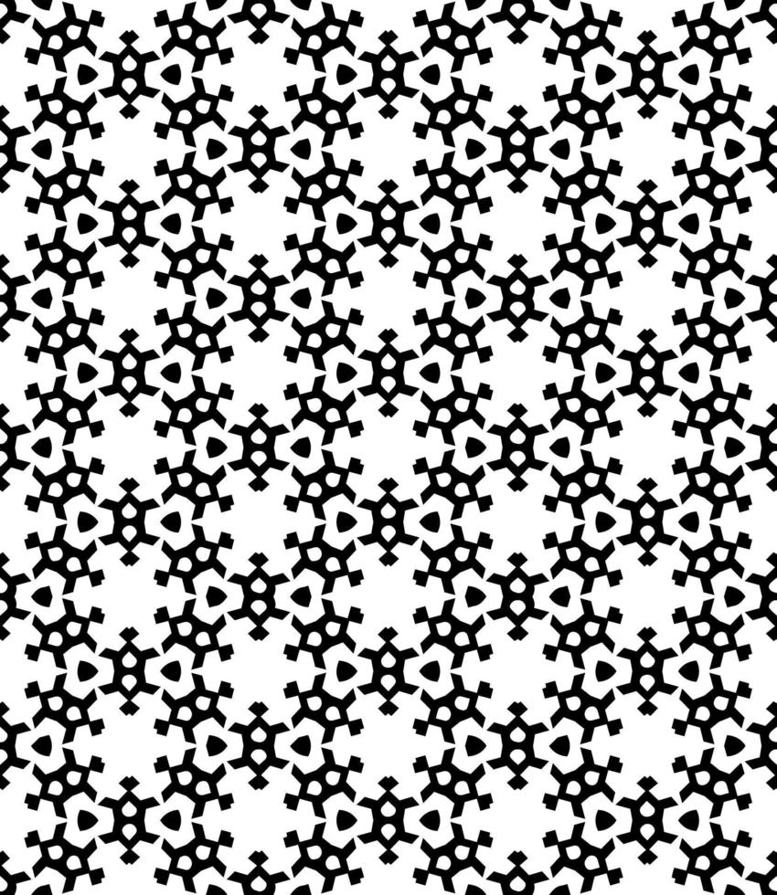 Black and white seamless abstract pattern. Background and backdrop. Grayscale ornamental design. vector