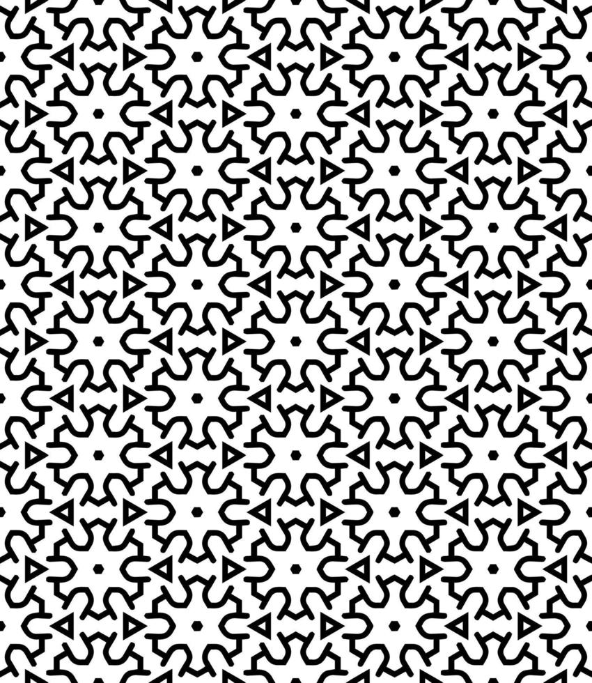 Black and white seamless abstract pattern. Background and backdrop. Grayscale ornamental design. vector