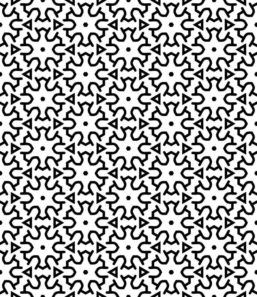 Black and white seamless abstract pattern. Background and backdrop. Grayscale ornamental design. vector