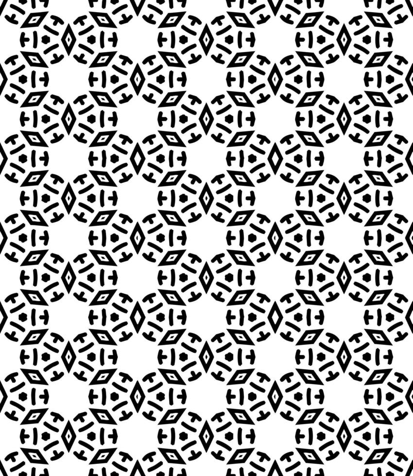 Black and white seamless abstract pattern. Background and backdrop. Grayscale ornamental design. vector