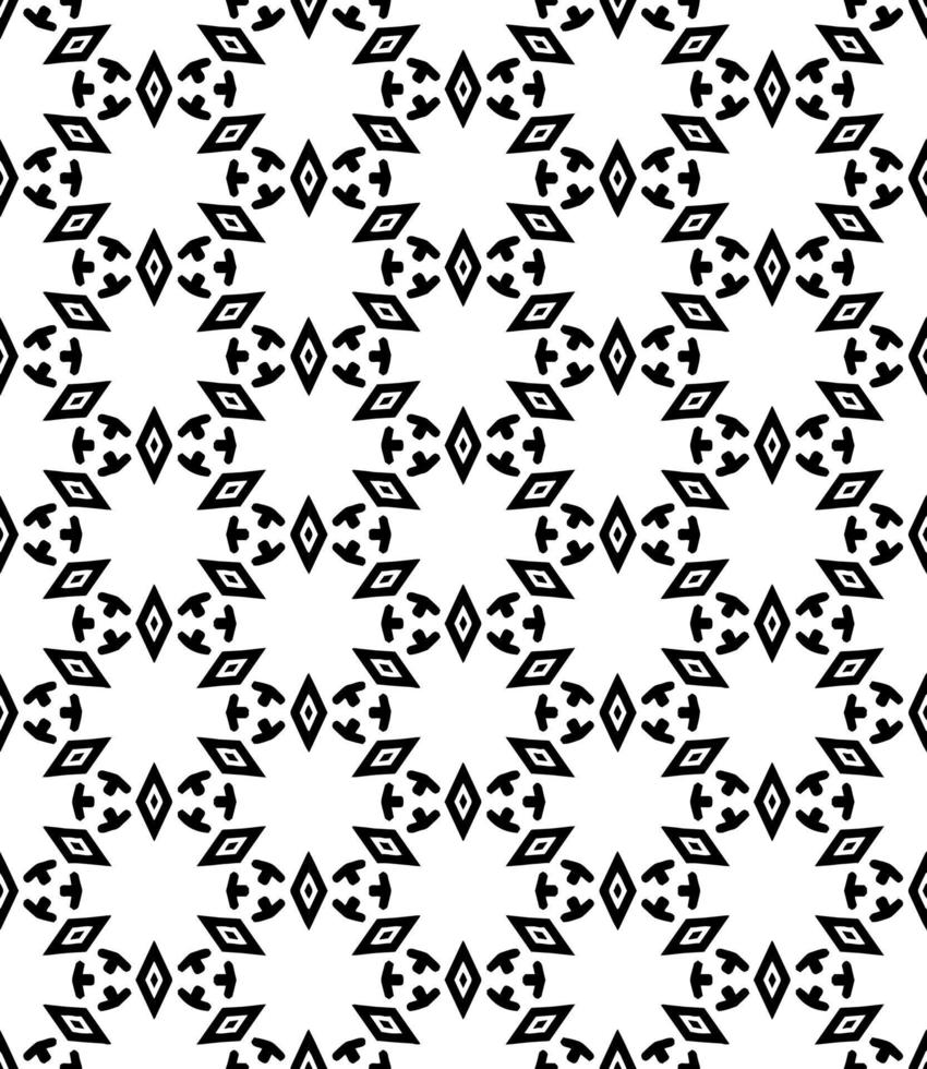 Black and white seamless abstract pattern. Background and backdrop. Grayscale ornamental design. vector