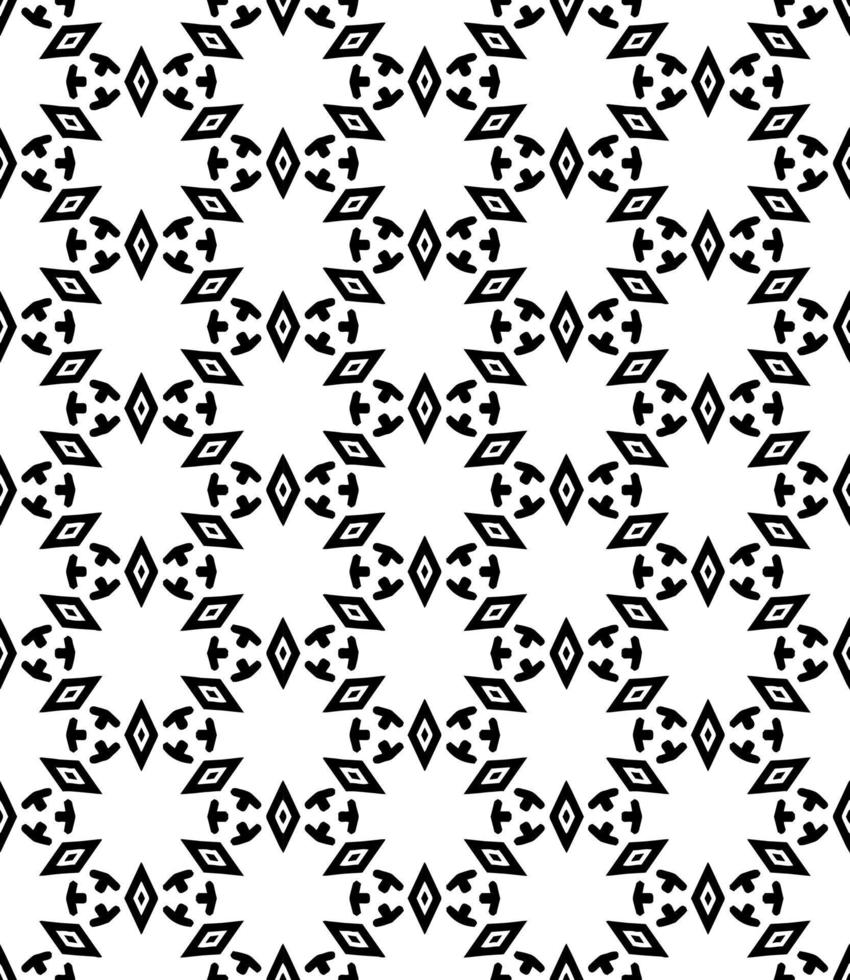 patrón abstracto sin costuras en blanco y negro. fondo y telón de fondo. diseño ornamental en escala de grises. vector