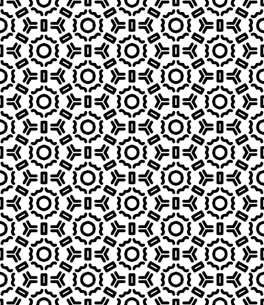 Black and white seamless abstract pattern. Background and backdrop. Grayscale ornamental design. vector