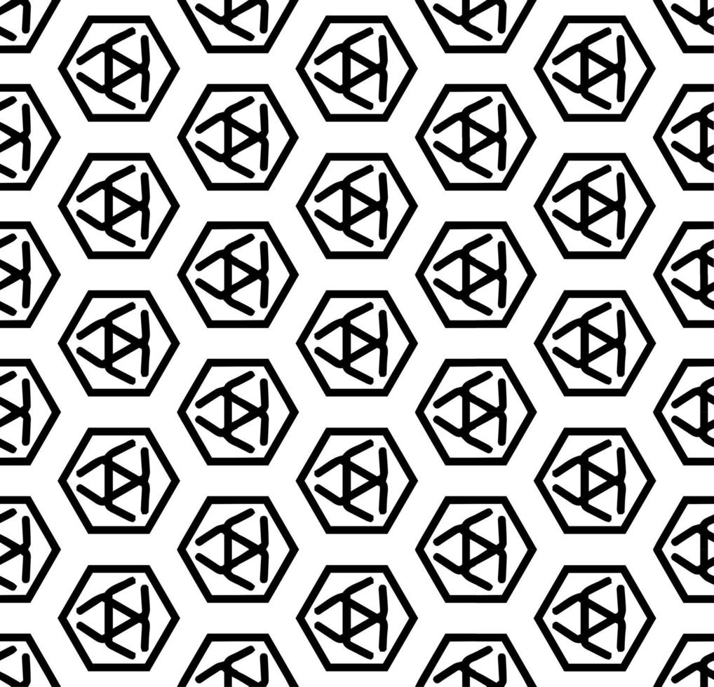 Black and white seamless abstract pattern. Background and backdrop. Grayscale ornamental design. Mosaic ornaments. Vector graphic illustration.