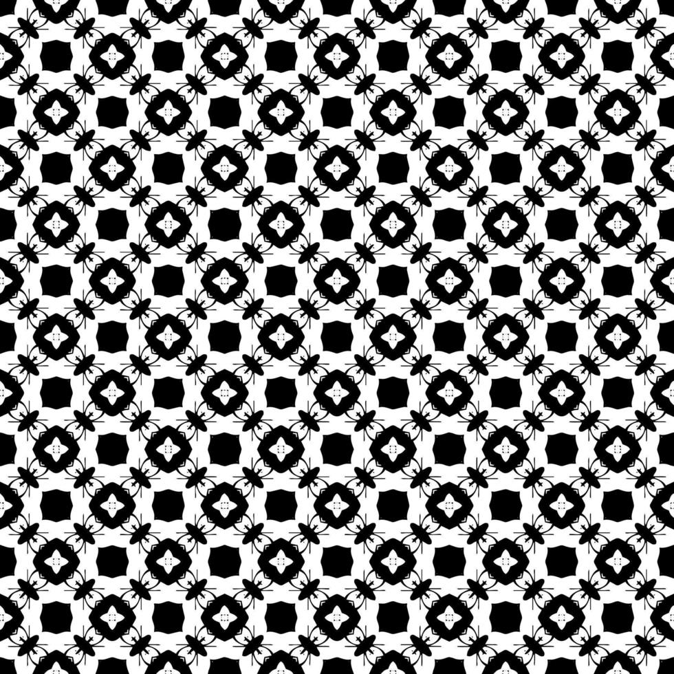 Black and white seamless pattern texture. Greyscale ornamental graphic design. vector