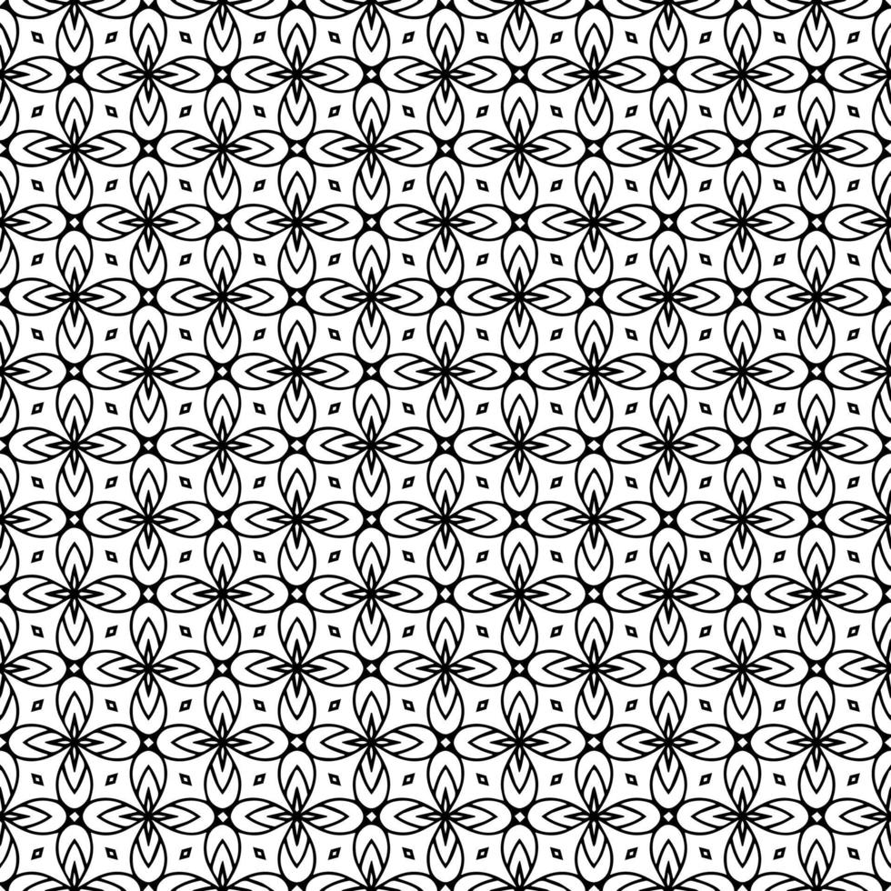 Black and white seamless pattern texture. Greyscale ornamental graphic design. vector