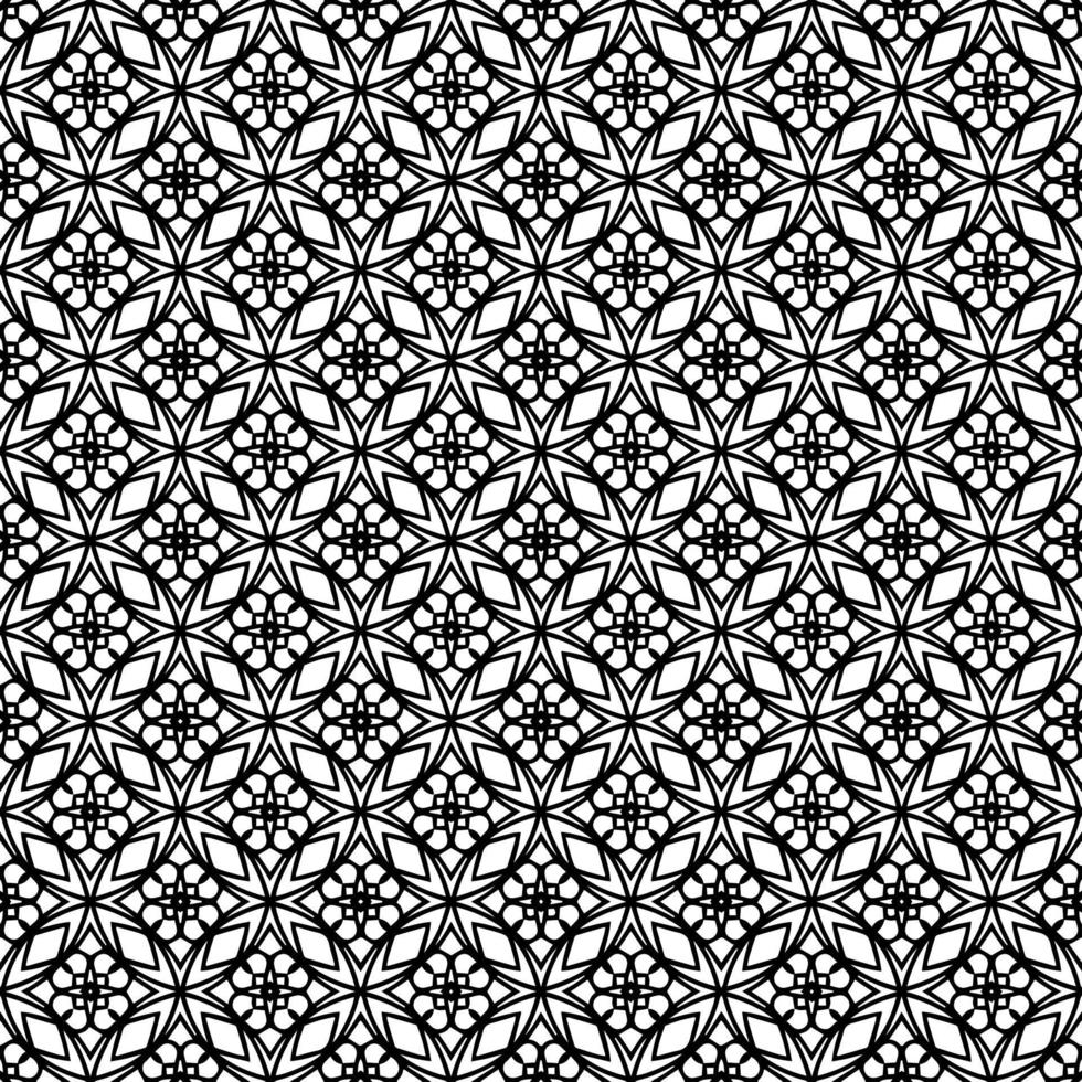 Black and white seamless pattern texture. Greyscale ornamental graphic design. vector