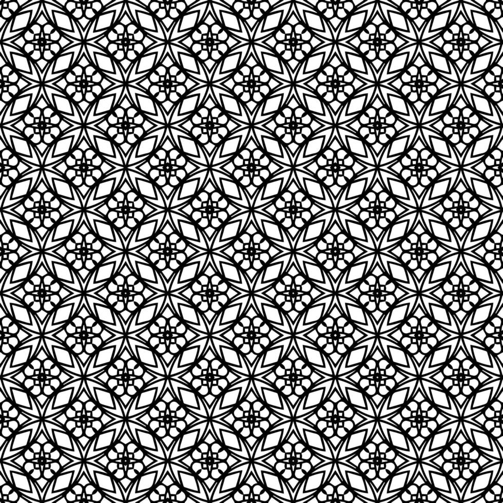 Black and white seamless pattern texture. Greyscale ornamental graphic design. vector