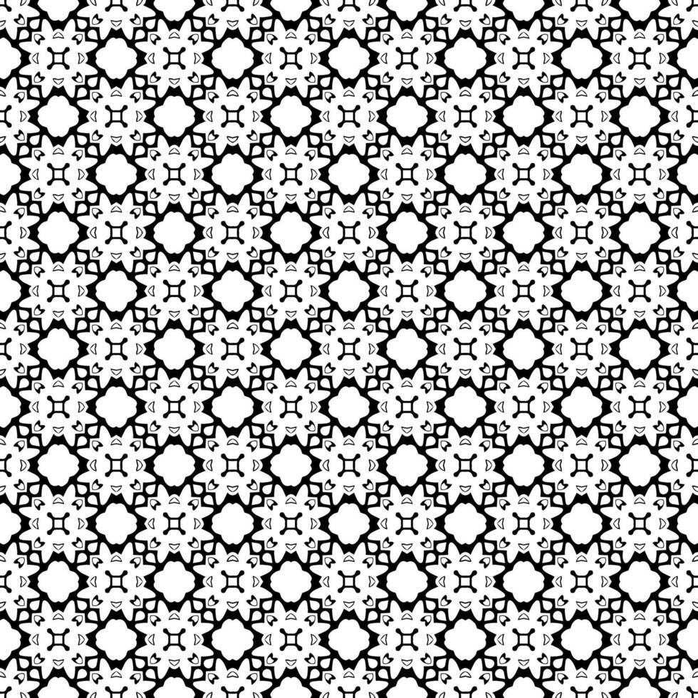 Black and white seamless pattern texture. Greyscale ornamental graphic design. vector
