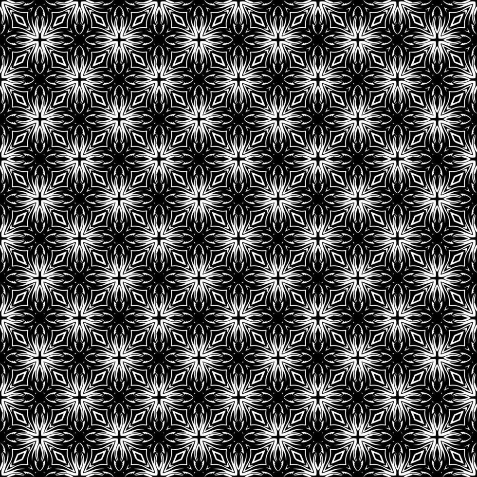 Black and white seamless pattern texture. Greyscale ornamental graphic design. vector
