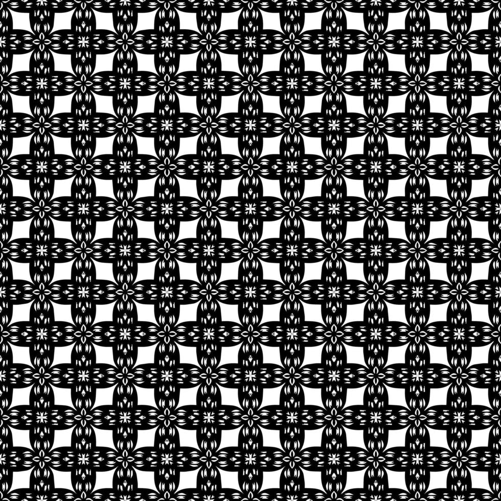 Black and white seamless pattern texture. Greyscale ornamental graphic design. vector
