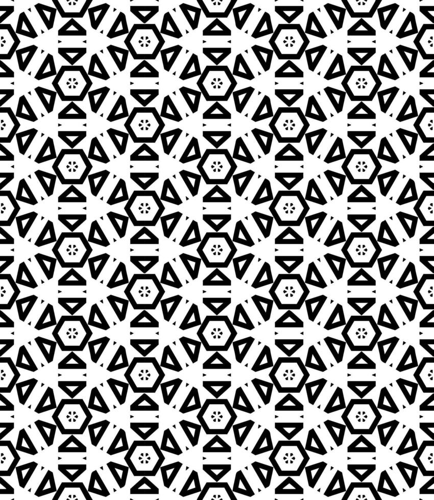 Black and white seamless abstract pattern. Background and backdrop. Grayscale ornamental design. vector