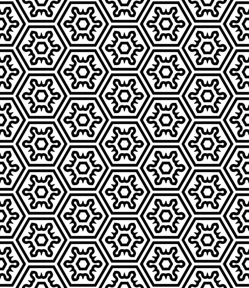 Black and white seamless abstract pattern. Background and backdrop. Grayscale ornamental design. vector