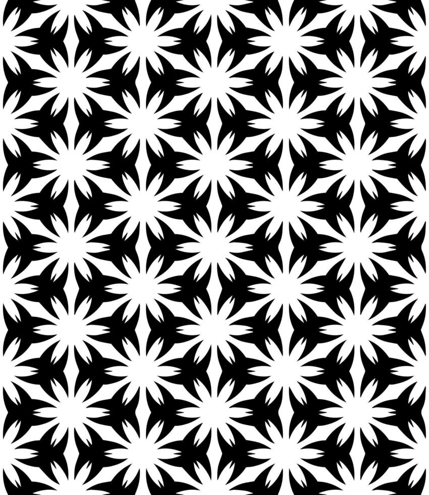 Black and white seamless abstract pattern. Background and backdrop. Grayscale ornamental design. vector