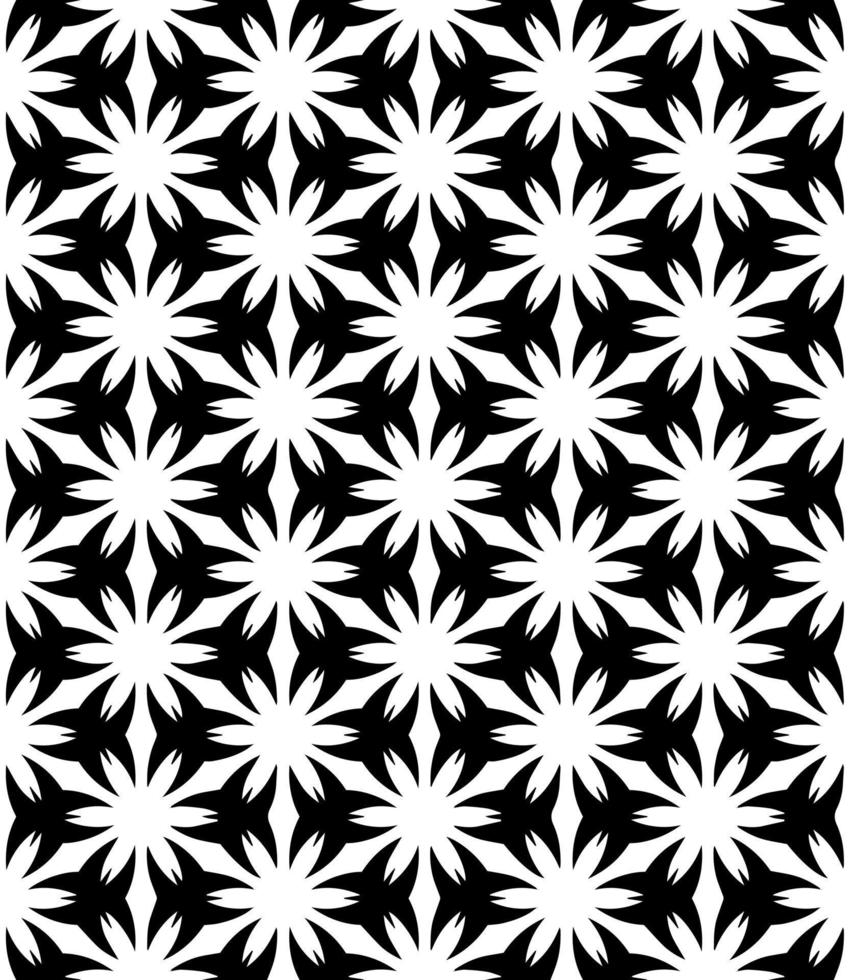 patrón abstracto sin costuras en blanco y negro. fondo y telón de fondo. diseño ornamental en escala de grises. vector