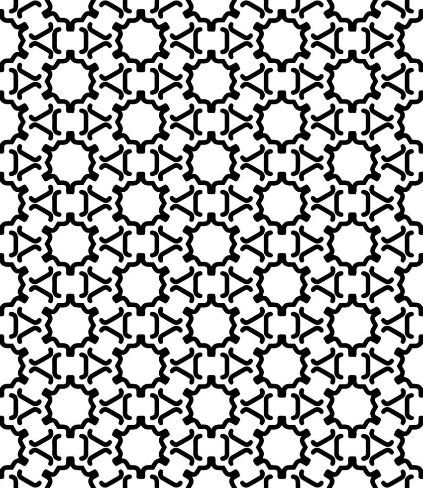 Black and white seamless abstract pattern. Background and backdrop. Grayscale ornamental design. vector