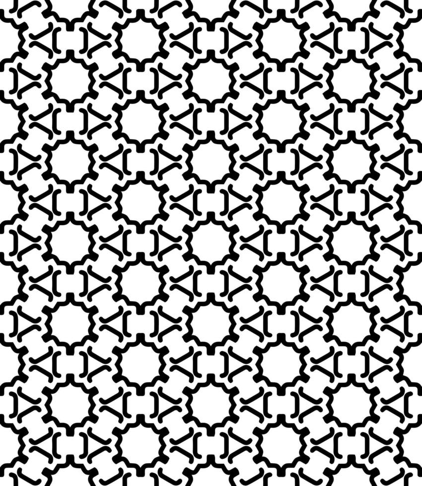 Black and white seamless abstract pattern. Background and backdrop. Grayscale ornamental design. vector