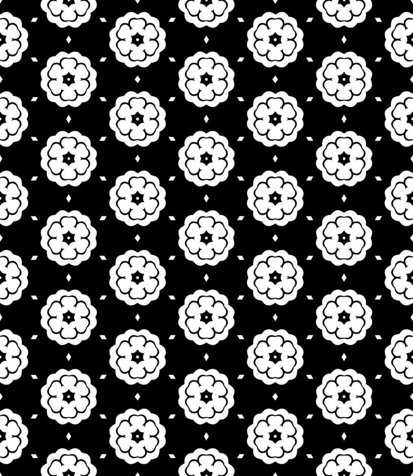 Black and white seamless abstract pattern. Background and backdrop. Grayscale ornamental design. vector