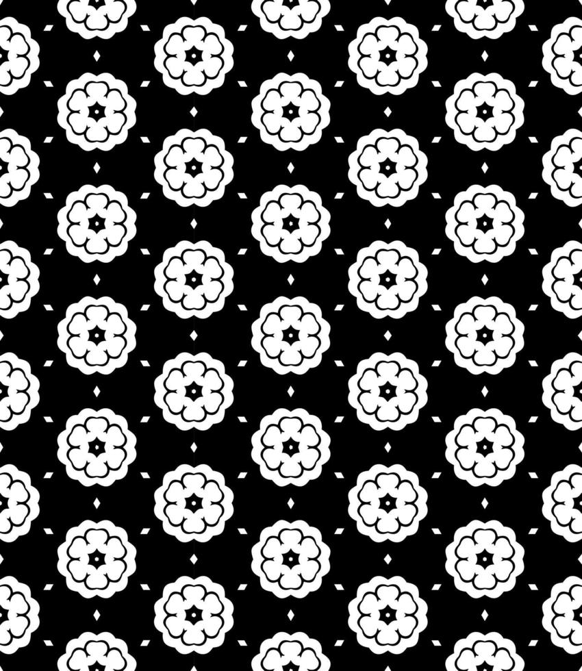 Black and white seamless abstract pattern. Background and backdrop. Grayscale ornamental design. vector